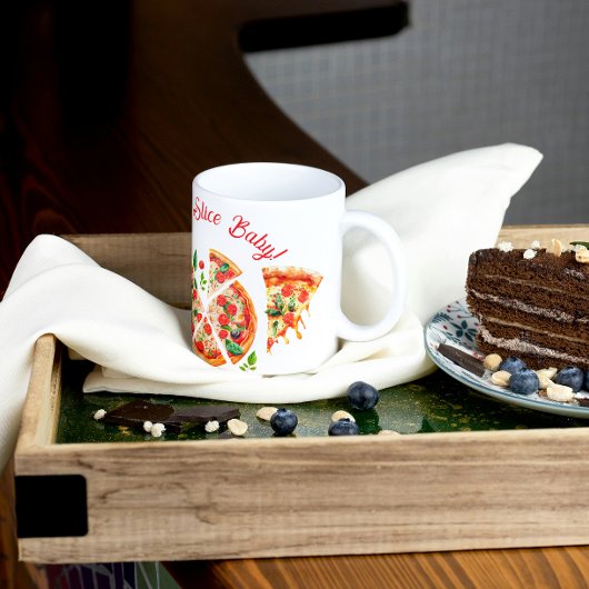 ピザピモダンザパーティースライスイタリアン赤ちゃんシャワー コーヒーマグカップ