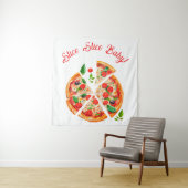 ピザピモダンザパーティースライスイタリアン赤ちゃんシャワー タペストリー (インサイチュ)
