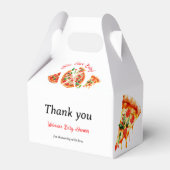 ピザピモダンザパーティースライスイタリアン赤ちゃんシャワー フェイバーボックス (正面サイド)