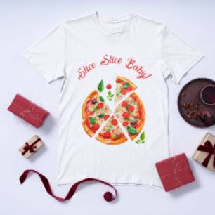 ピザピモダンザパーティースライスイタリアン赤ちゃんシャワー Tシャツ