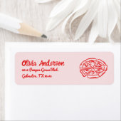 ピザピンク手引き特別配送ベビーシャワー ラベル (インサイチュ)