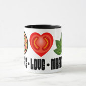 ピザピースサイントマトハートとバ離れジル マグカップ (中央)