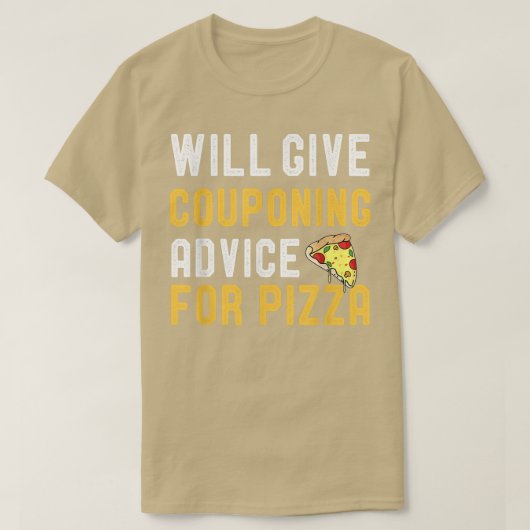 ピザピ与えザLのウィルクーポンおもしろいグアドバイス Tシャツ (デザイン正面)