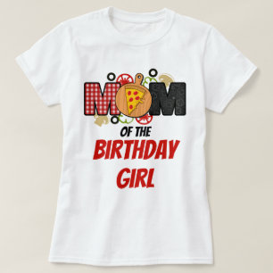 ピザファースト誕生日ガールマムシャツ Tシャツ