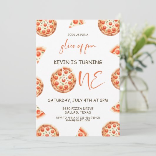 ピザファースト誕生日招待状、ピザファースト誕生日 招待状 (スタンド正面)
