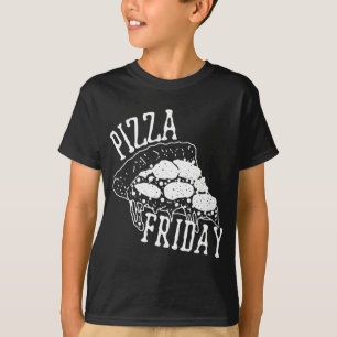 ピザフライデーおもしろいピザパーティーナイト Tシャツ