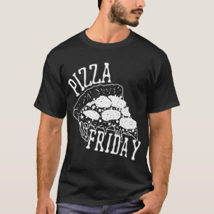 ピザフライデーおもしろいピザパーティーナイト Tシャツ