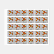 ピザフライデーデザイン – 小さな正方形の衣類ラベル