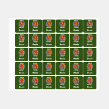 ピザフライデーデザイン – 小さな正方形の衣類ラベル