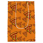 ピザフライデーデザイン-抱き枕 – 中 ミディアムペーパーバッグ (裏面)