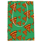 ピザフライデーデザイン-抱き枕 – 中 ミディアムペーパーバッグ (正面)