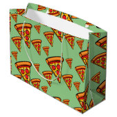 ピザフライデーデザイン-抱き枕 – 大 ラージペーパーバッグ (裏面アングル)