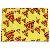 ピザフライデーデザイン-抱き枕 – 大 ラージペーパーバッグ (正面)