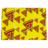 ピザフライデーデザイン-抱き枕 – 大 ラージペーパーバッグ (正面)