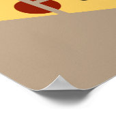 ピザフードピラミッドポおもしろいスターサイン ポスター (角)