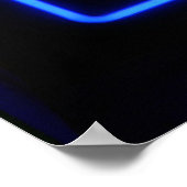 ピザブルー&レッドネオンサイン ポスター (角)