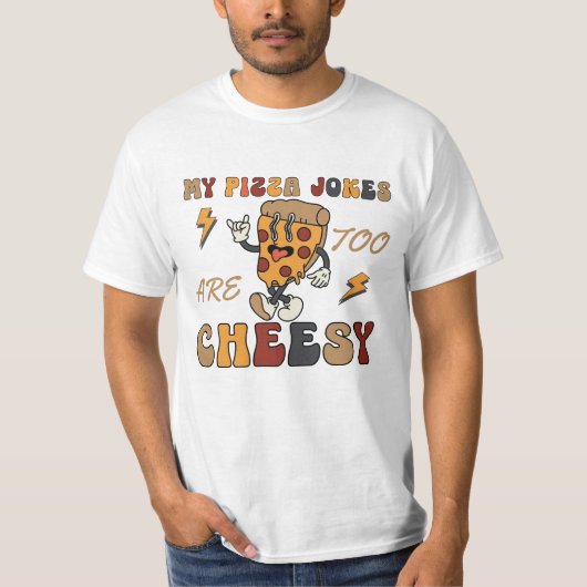 ピザプンおもしろいパパジョーク Tシャツ (正面)