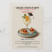 ピザプールカクテル卒業祝賀会 招待状 (正面/裏面)