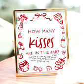 ピザベビーイタリアンシャワーのキスの数を推測 ポスター