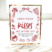 ピザベビーイタリアンシャワーのキスの数を推測 ポスター