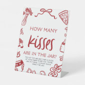 ピザベビーイタリアンシャワーのキスの数を推測 台座サイン (正面)