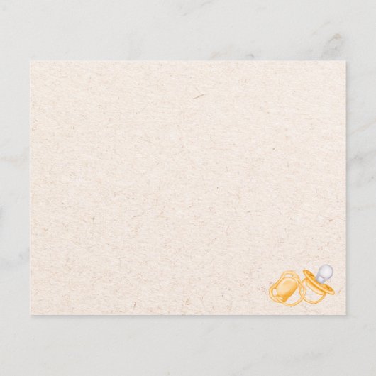 ピザベビーシャワーアドバイスカード – C用おもしろいキープサケ (裏面)