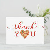 ピザベビーシャワーサンキューカード-おもしろい食品テーマ サンキューカード (スタンド正面)