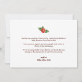 ピザベビーシャワーサンキューカード-おもしろい食品テーマ サンキューカード (裏面)