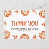 ピザベビーシャワーサンキューカード エンクロージャーカード (正面)