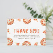 ピザベビーシャワーサンキューカード エンクロージャーカード (スタンド正面)