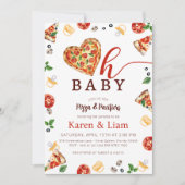 ピザベビーシャワー招待状 | Ohベビーテーマ 招待状 (正面)