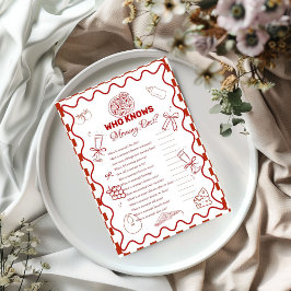 ピザベビーテーマ妊娠ベビーシャワーゲームカード 招待状