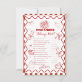 ピザベビーテーマ妊娠ベビーシャワーゲームカード 招待状 (正面)