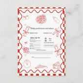 ピザベビー予測赤ちゃんシャワーゲームカード アドバイスカード (正面)