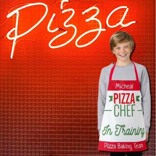 ピザベーキングチーム – 子供のエプロン エプロン