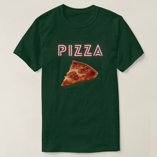 ピザペパローニピザラバーフード Tシャツ (デザイン正面)