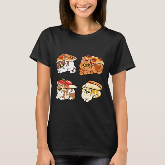ピザペルシャ猫 Tシャツ (正面)