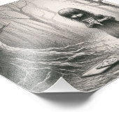 ピザホラー不気味ー怖いイラストレーションの女の子 フォトプリント            (角)