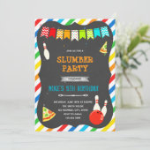 ピザボウリング招待状 招待状 (スタンド正面)