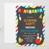 ピザボウリング招待状 招待状 (正面/裏面)