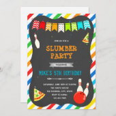 ピザボウリング招待 招待状 (正面/裏面)