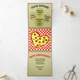ピザボックスパン記念日バレンタイントリフォールドカード 三つ折りカード