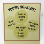 ピザボックスパン記念日バレンタイントリフォールドカード 三つ折りカード (内部最初)