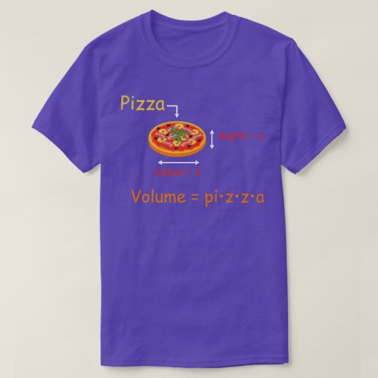 ピザボリューム数学学生数学先生マット Tシャツ (デザイン正面)