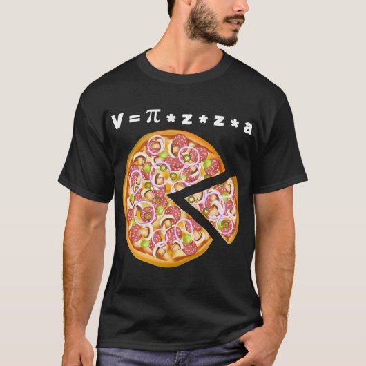 ピザボリューム方程式の数学の愛好家 Tシャツ (正面)