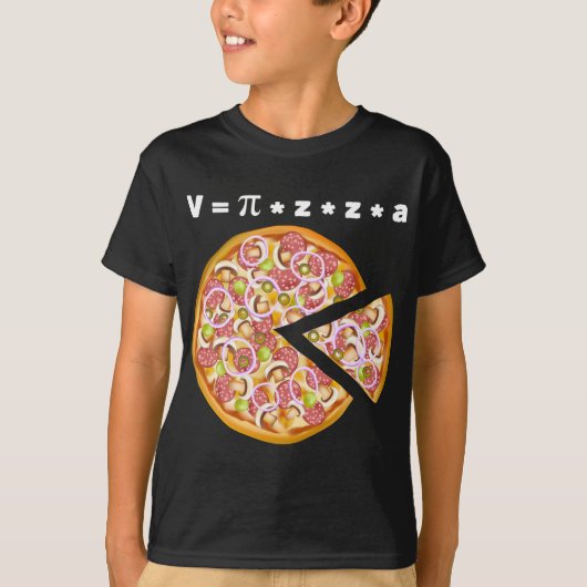ピザボリューム方程式の数学の愛好家 Tシャツ (正面)