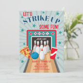 ピザボーリング誕生日パーティー 招待状 (スタンド正面)