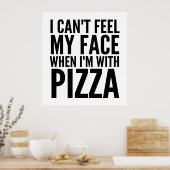 ピザポスタ感じーと一緒にいると顔が出ない ポスター (キッチン)