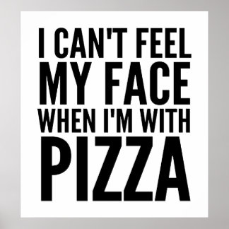 ピザポスタ感じーと一緒にいると顔が出ない ポスター