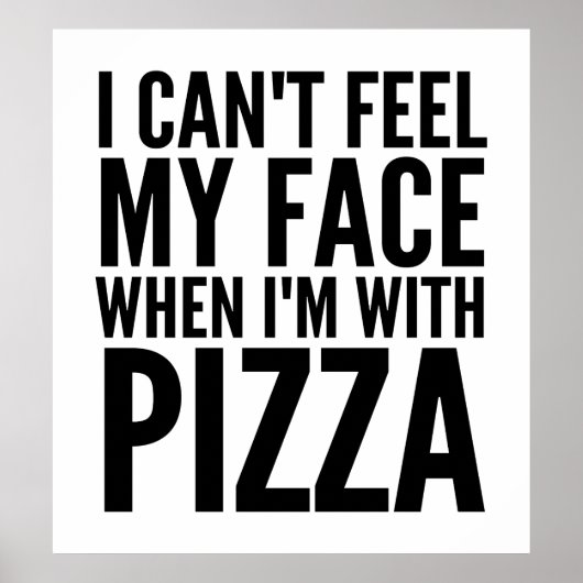 ピザポスタ感じーと一緒にいると顔が出ない ポスター (正面)